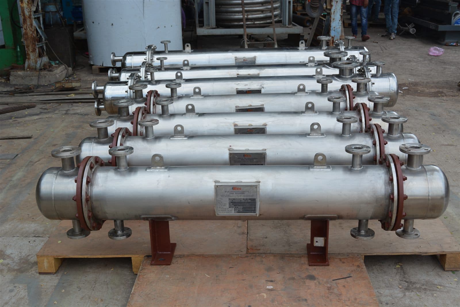 Stainless steel heat exchanger shells selected for process service